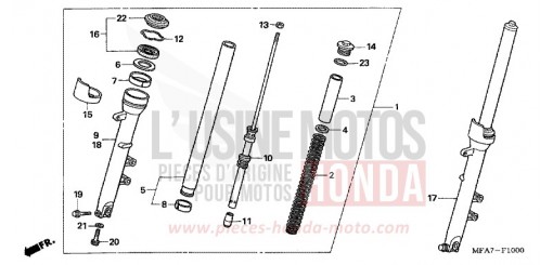FRONT FORK CBF10006 de 2006